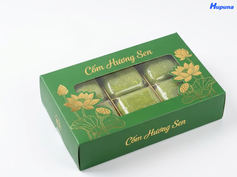 Hộp giấy Cốm Hương Sen do Hupuna sản xuất