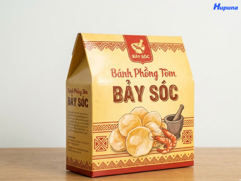 Hộp giấy bánh phồng tôm truyền thống BẢY SÓC