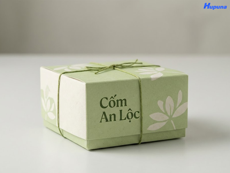 Hộp giấy đựng bánh cốm của An Lộc