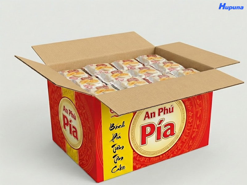 Hộp giấy đựng bánh pía An Phú do Hupuna sản xuất