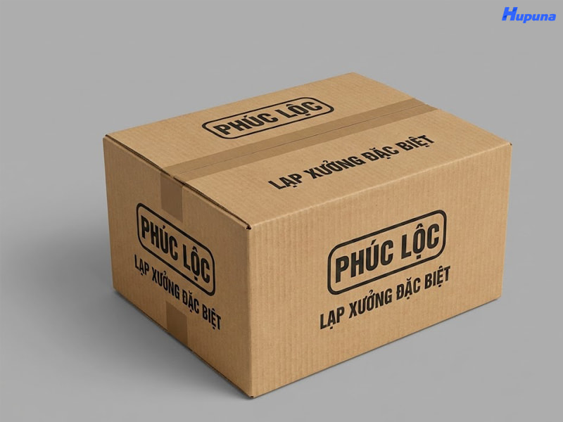 Hộp giấy đựng lạp xưởng của thương hiệu Phúc Lộc