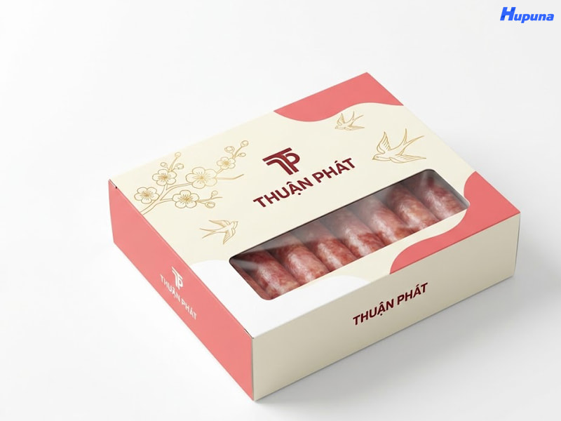Hộp giấy đựng lạp xưởng của thương hiệu Thuận Phát