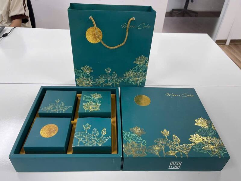 Hộp nắp âm dương đựng bánh trung thu Sen Tỏa do Hupuna thiết kế sản xuất