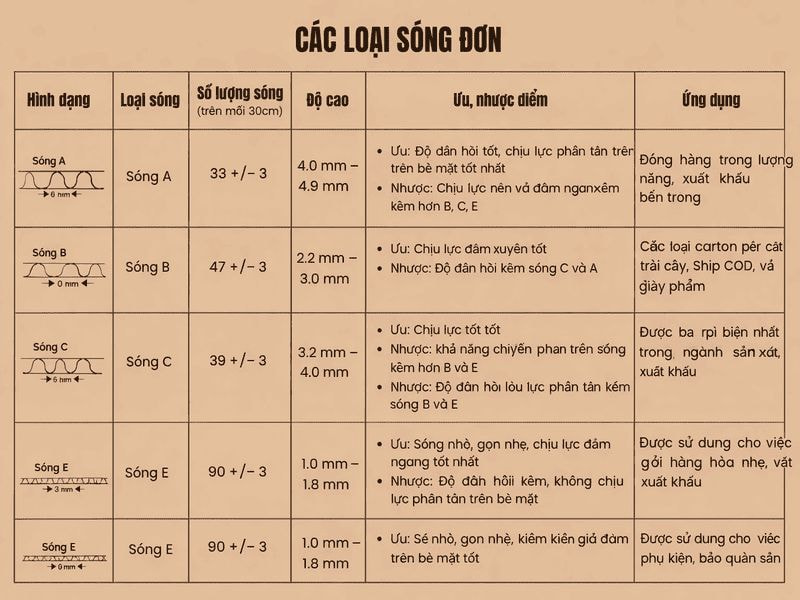 Lựa chọn số lớp và loại sóng phù hợp