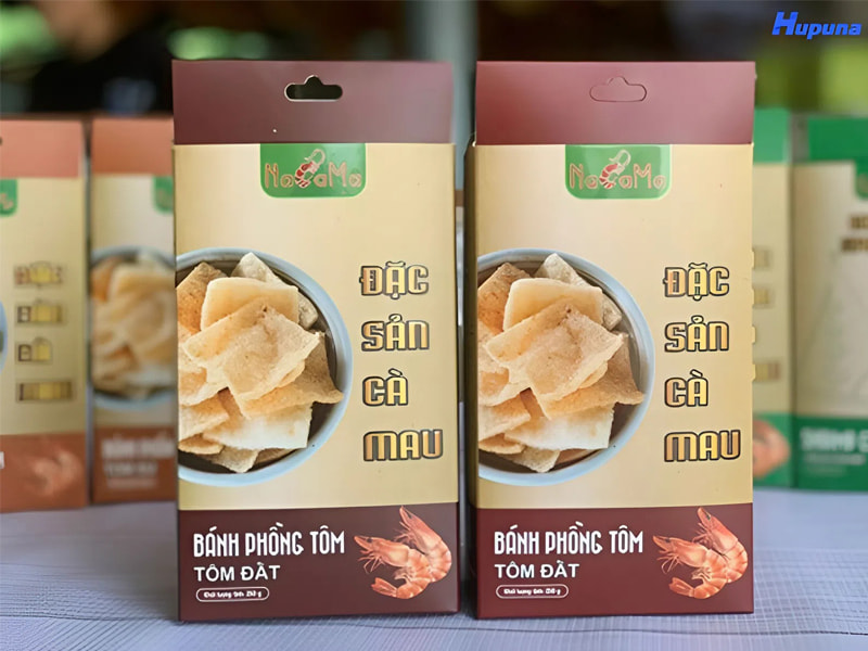 Lưu ý khi thiết kế và in hộp giấy đựng bánh phồng tôm