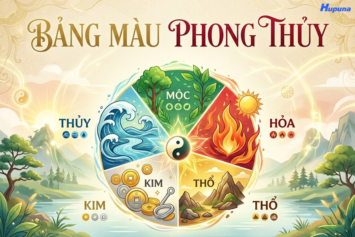 Bảng màu phong thủy