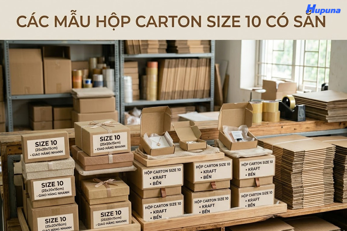 Các mẫu hộp carton size 10 có sẵn
