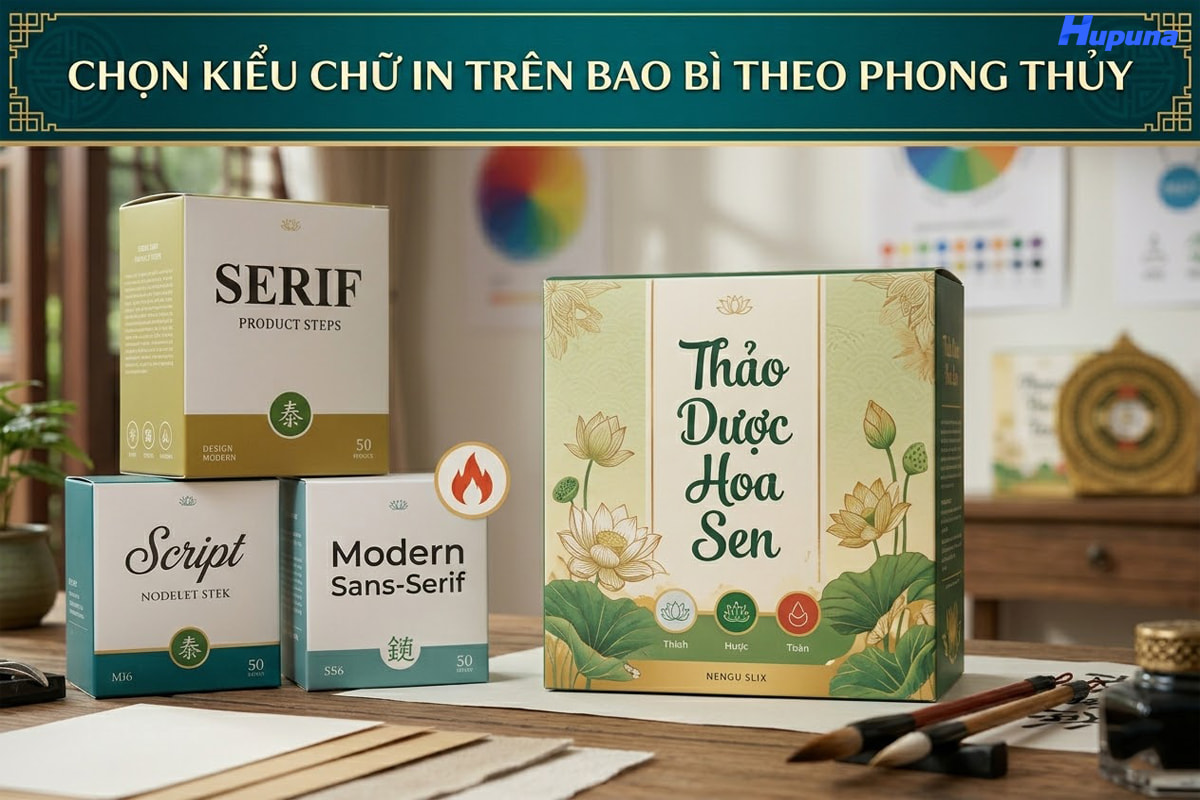 Chọn kiểu chữ in trên bao bì theo phong thủy