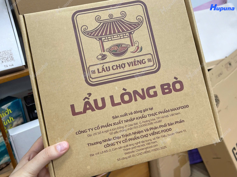 Hộp carton đựng lẩu Lòng Bò Chợ Viềng