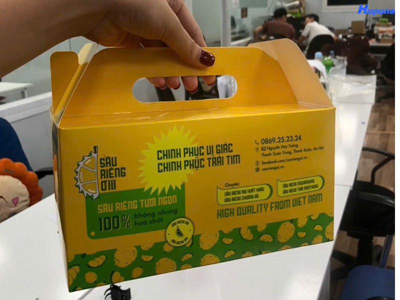 Hộp carton đựng sầu riêng tươi ngon