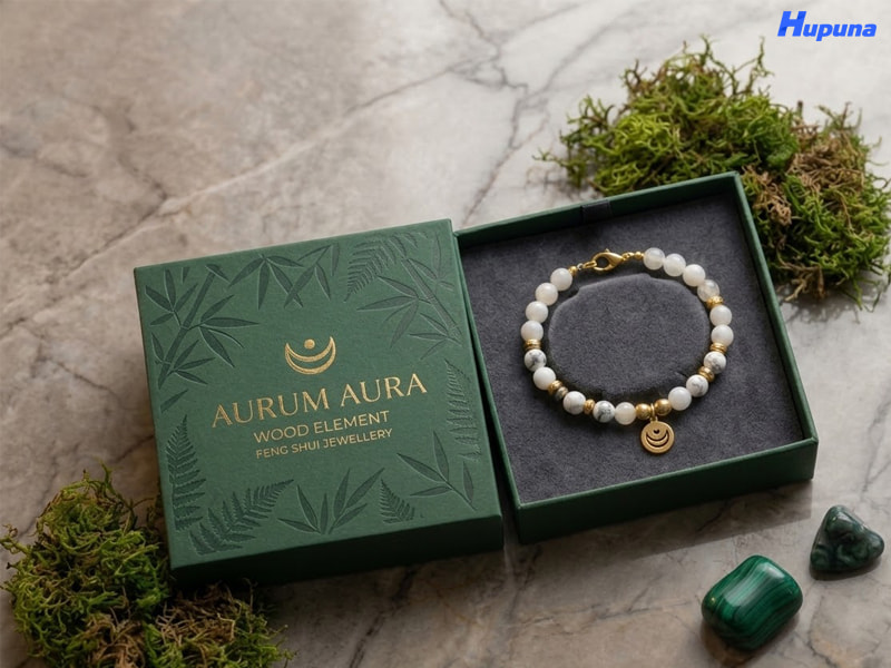 Hộp đựng vòng phong thủy của thương hiệu Aurum Aura mệnh mộc