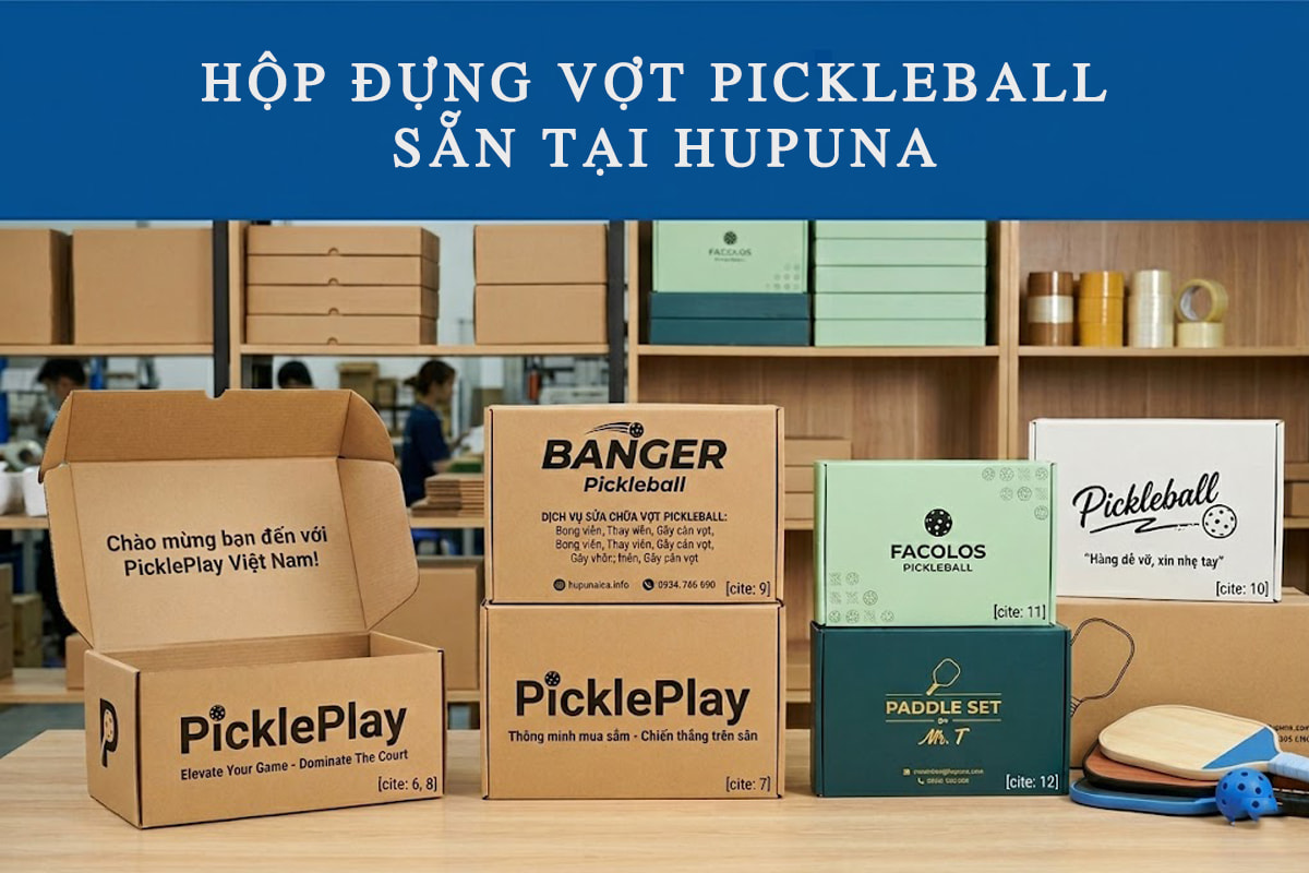 Hộp đựng vợt pickleball sẵn tại Hupuna