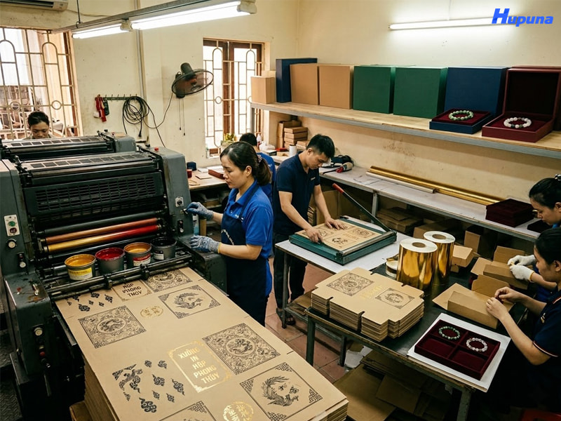 Hupuna cung cấp dịch vụ in hộp đựng vòng phong thủy uy tín, giá tốt