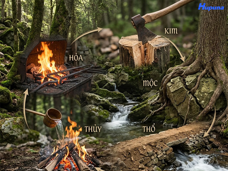 Khái niệm về ngũ hành tương khắc