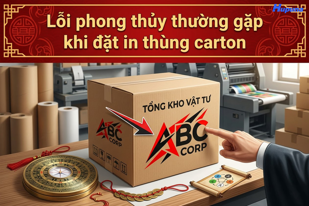 Lỗi phong thủy thường gặp khi đặt in thùng carton