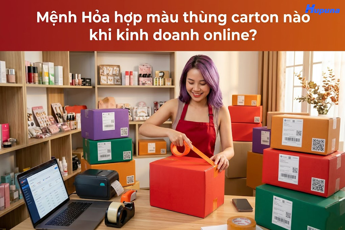 Mệnh Hỏa hợp màu thùng carton nào khi kinh doanh online