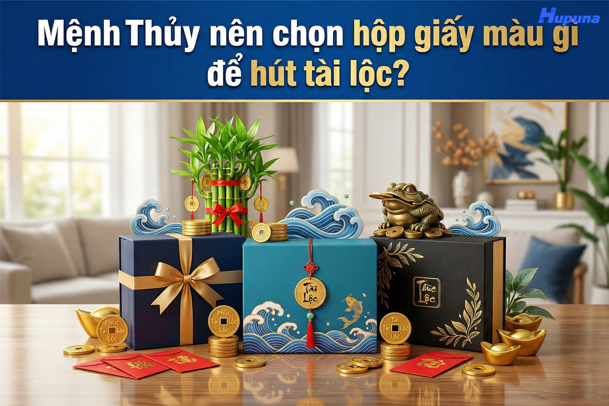 Mệnh Thủy nên chọn hộp giấy màu gì để hút tài lộc