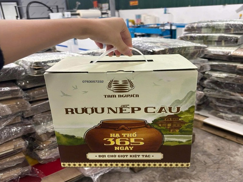 Thùng carton đựng rượu nếp cau