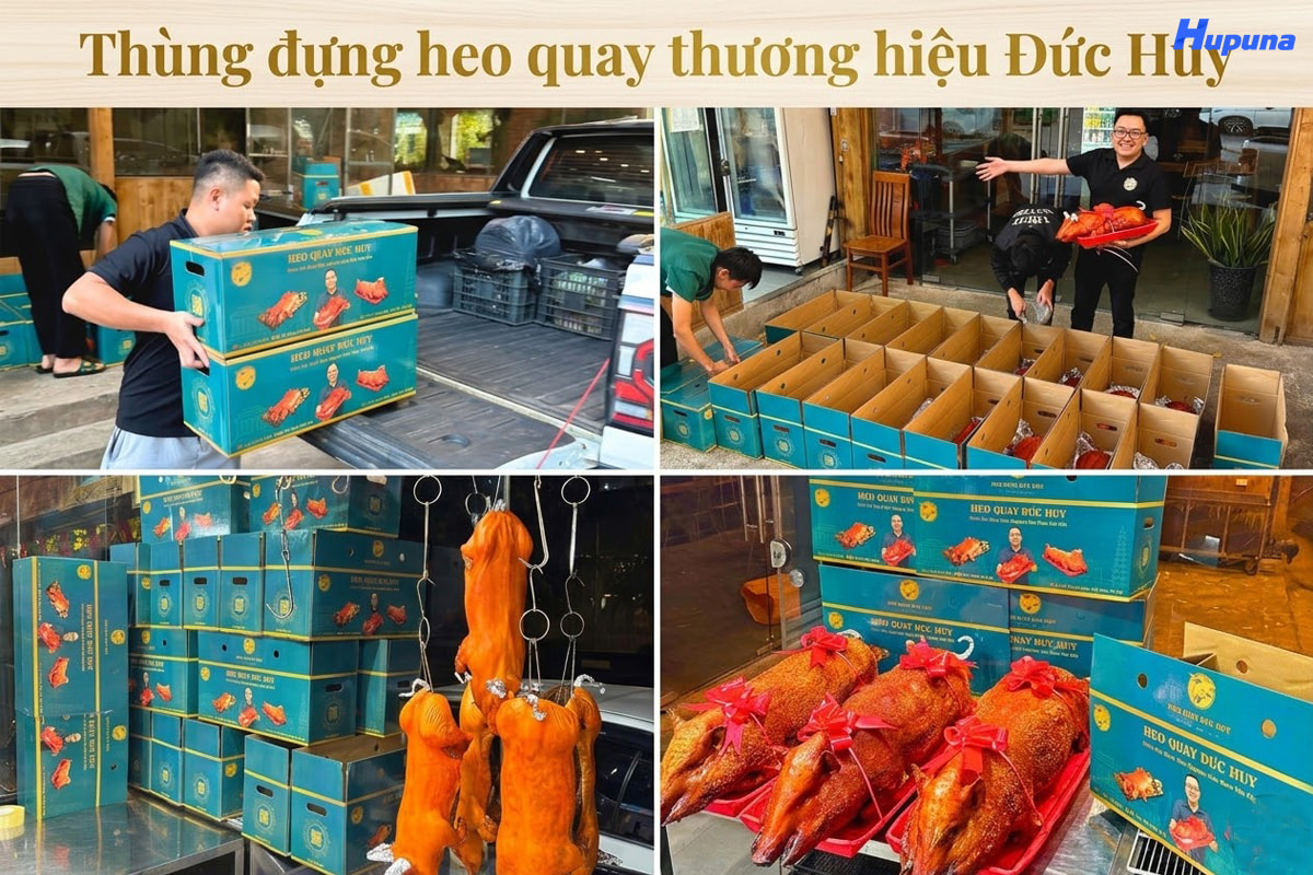 Thùng đựng heo quay thương hiệu Đức Huy