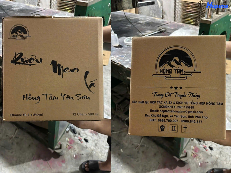 Thùng đựng rượu men lá Hồng Tâm