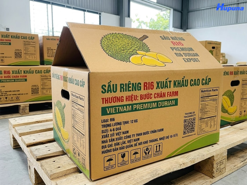 Tiêu chuẩn bao bì và quy cách đóng gói sầu riêng xuất khẩu