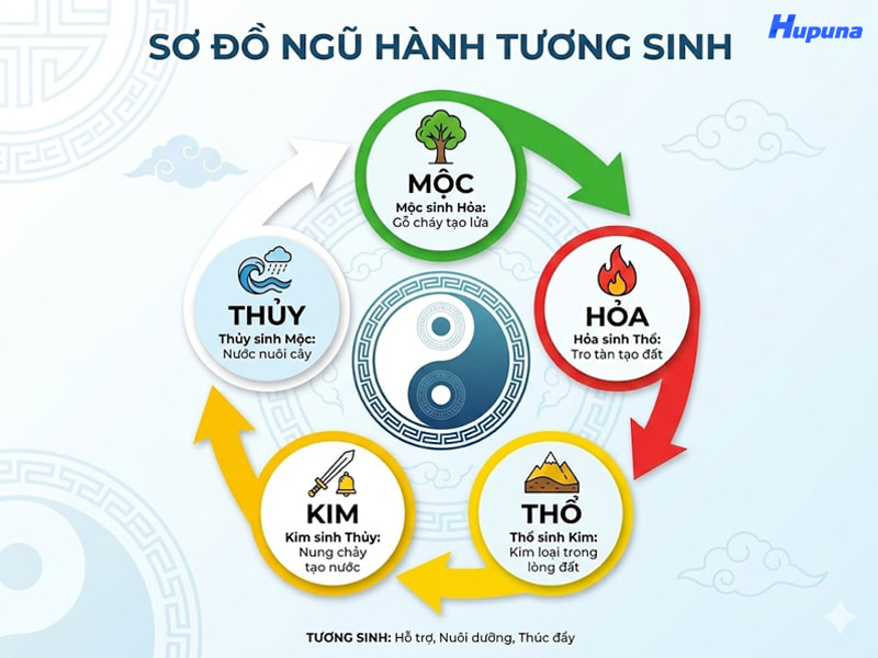 Vòng tròn tương sinh trong ngũ hành