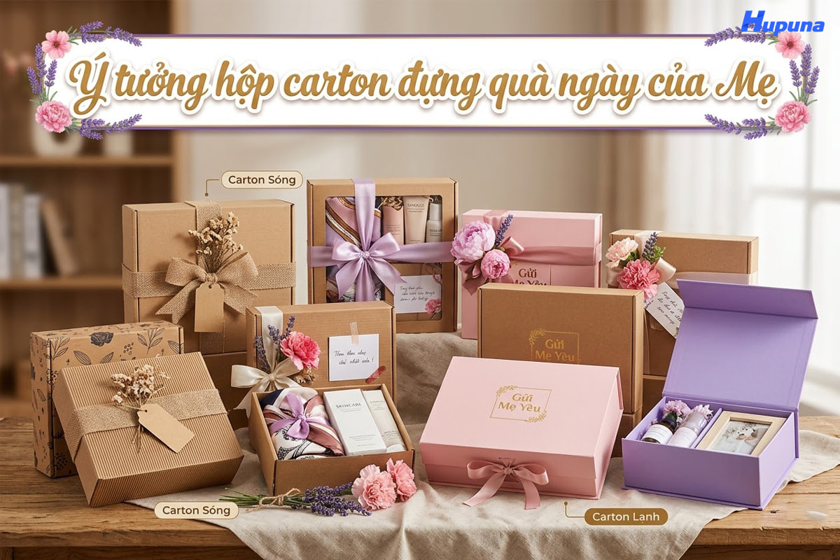 Ý tưởng hộp carton đựng quà ngày của Mẹ