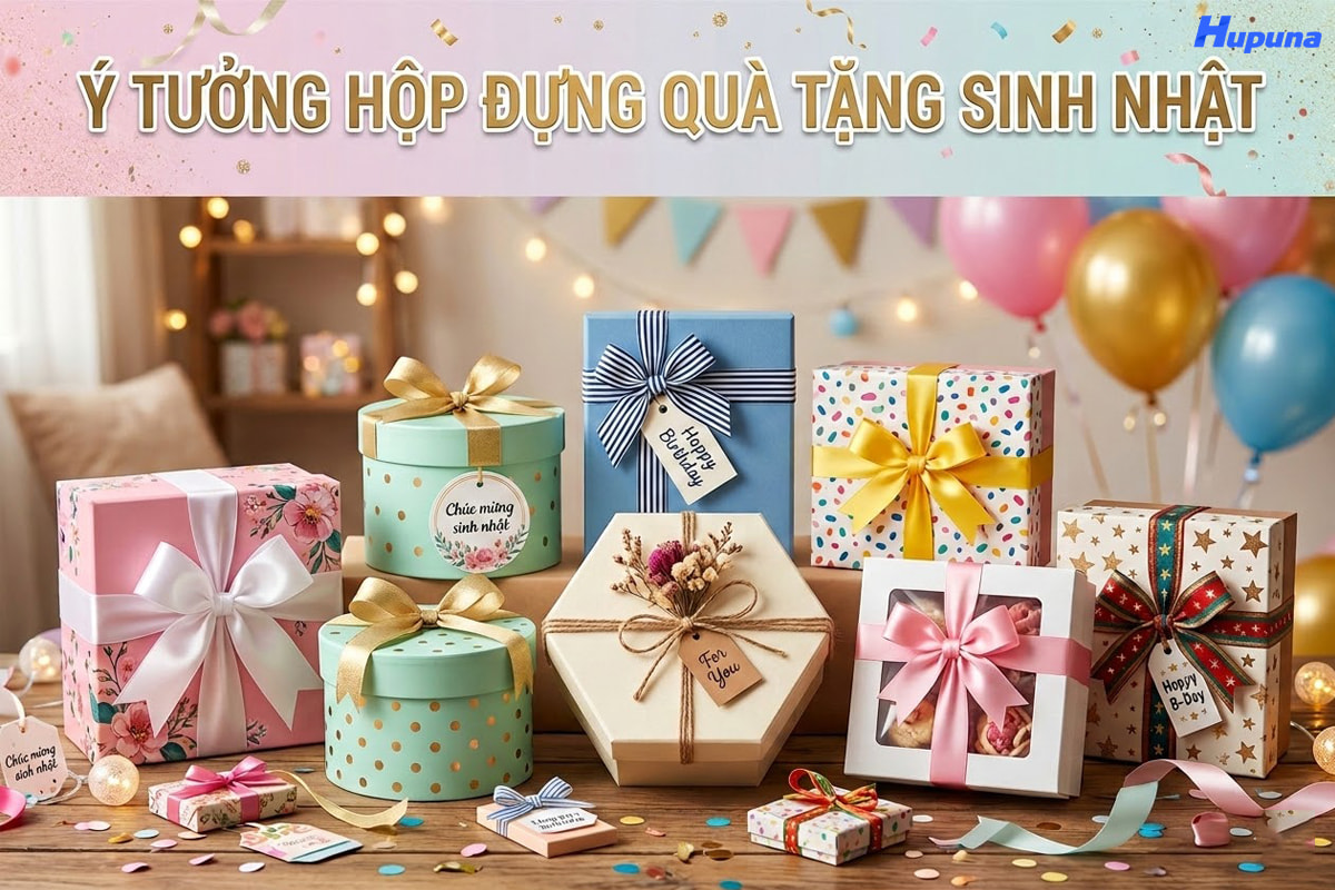 Ý tưởng hộp đựng quà tặng sinh nhật