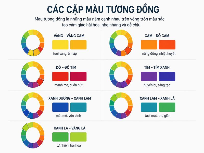 Các cặp màu tương đồng là gì