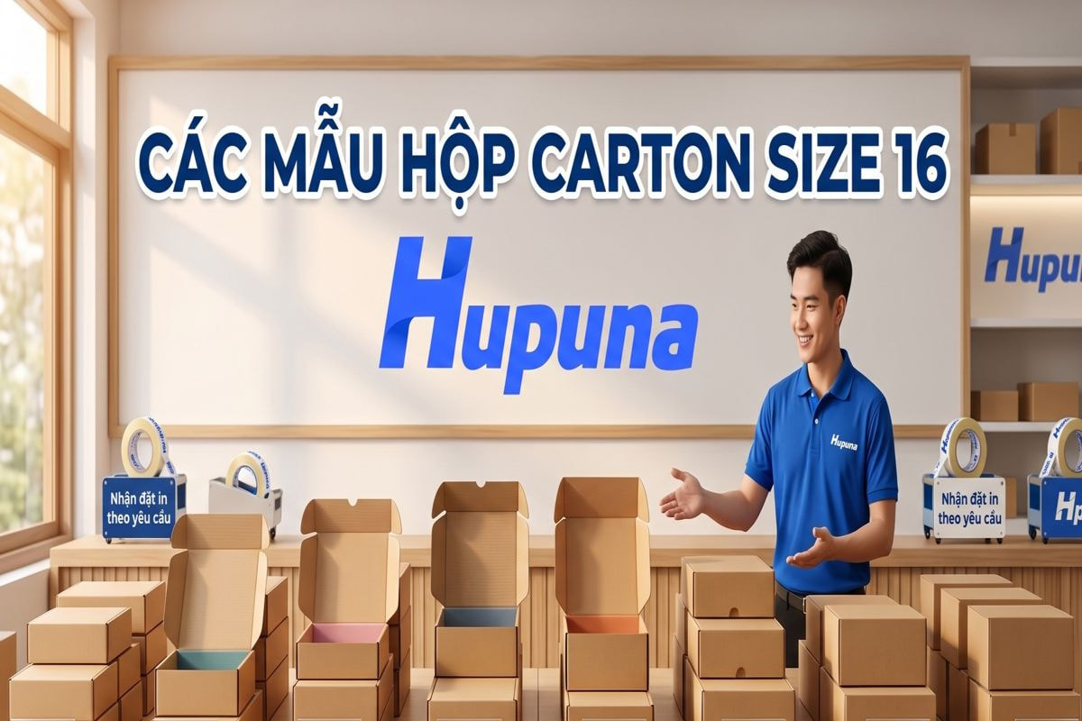 Các mẫu hộp carton size 16 có sẵn tại Hupuna