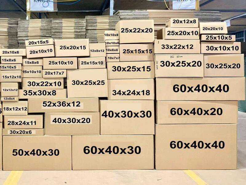 Các mẫu hộp carton nắp đối 3 lớp size 30 có sẵn