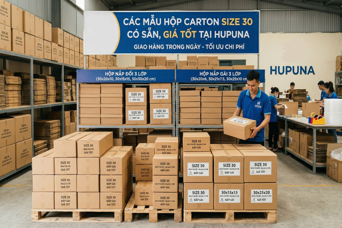 Các mẫu hộp carton size 30 có sẵn