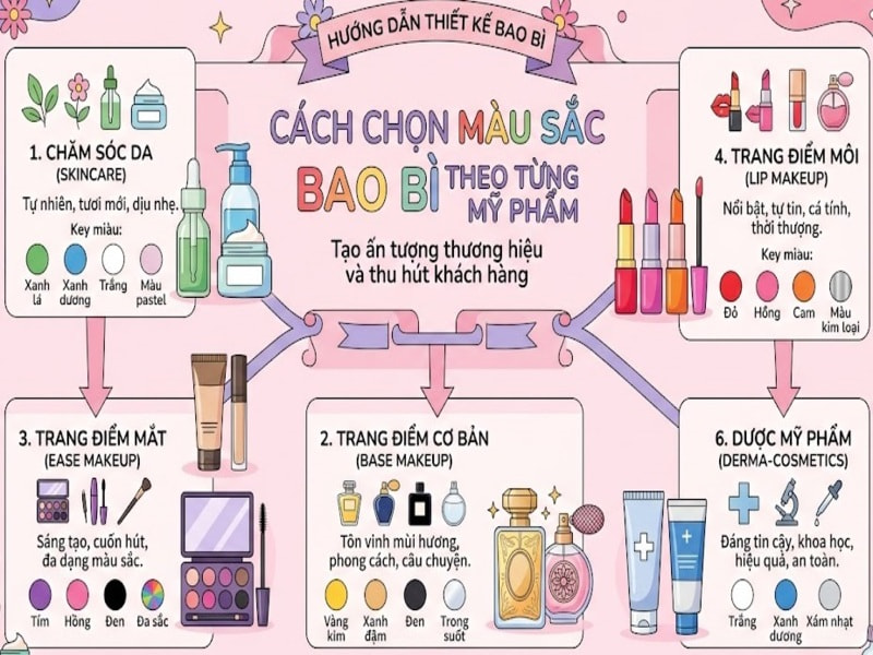Cách chọn màu sắc theo từng dòng mỹ phẩm