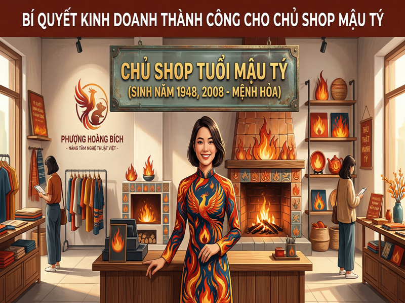 Chủ shop tuổi Mậu Tý (Sinh năm 1948, 2008 - Mệnh Hỏa) chọn màu gì?