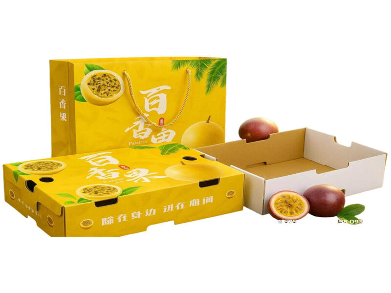 Combo thùng carton, túi giấy đựng chanh leo