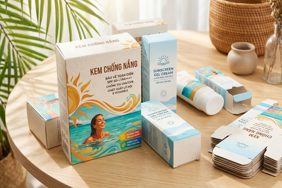 Dịch vụ in hộp đựng kem chống nắng