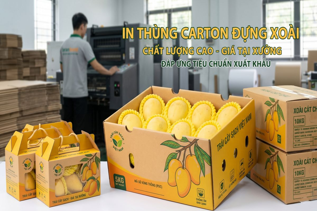 Dịch vụ in thùng carton đựng xoài