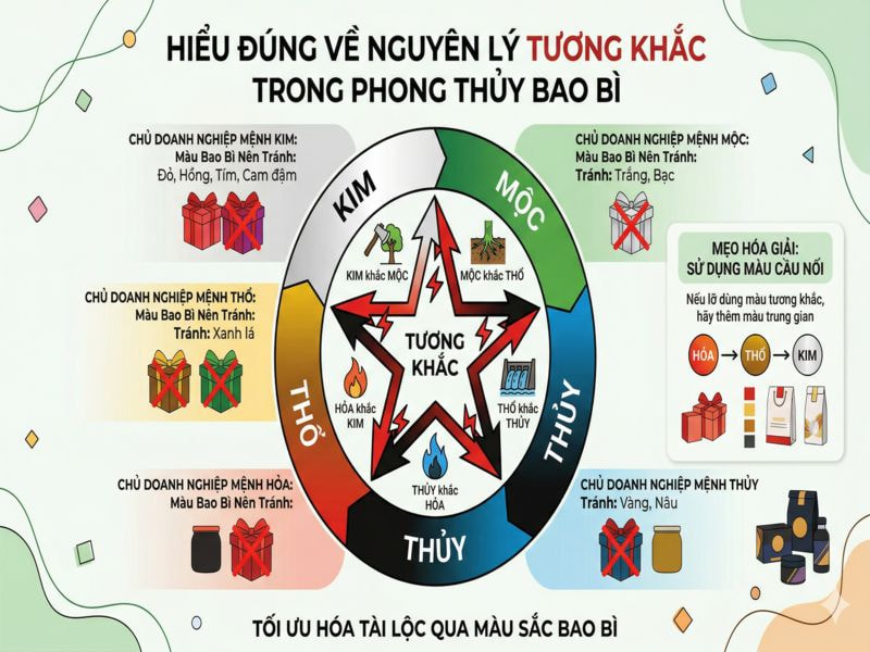 Hiểu đúng về nguyên lý tương khắc trong phong thủy bao bì