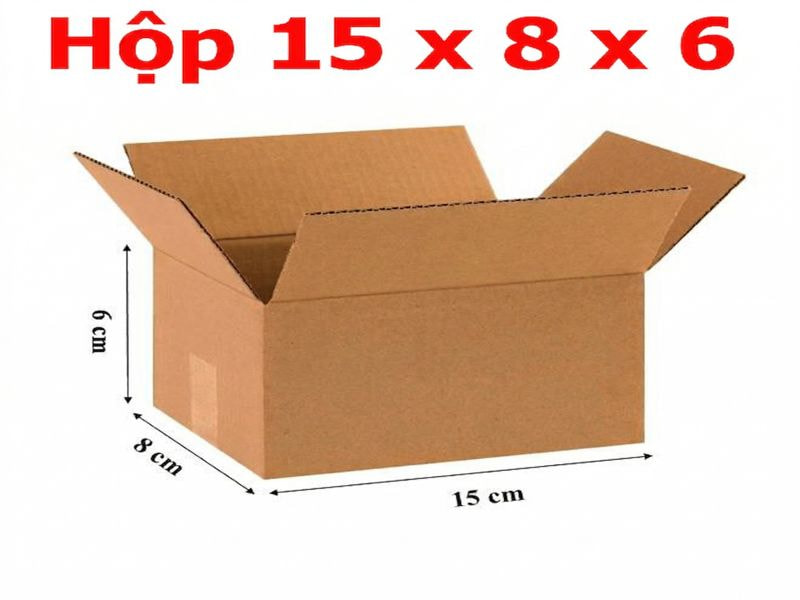 Hộp carton 15x8x6cm có sẵn tại Hupuna