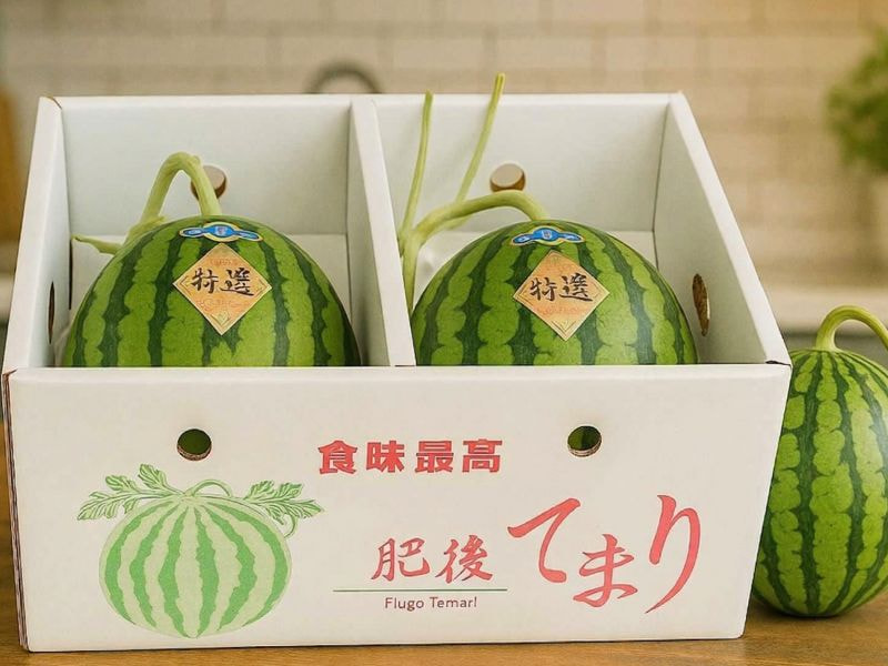 Hộp carton chia ngăn đựng dưa hấu