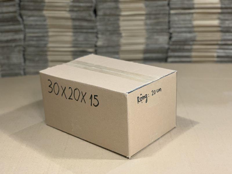 Hộp carton nắp đối size 30x20x15cm có sẵn