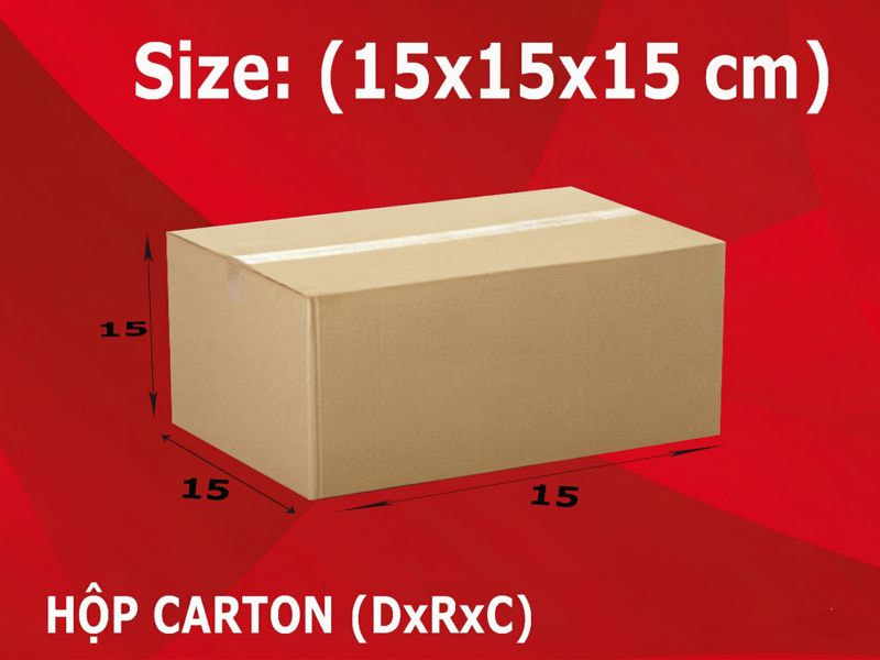 Hộp carton size 15x15x15cm có sẵn tại Hupuna