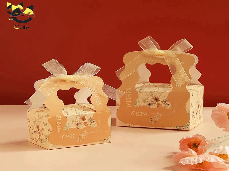 Hộp quà tặng có tay cầm nơ voan