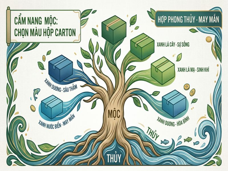 Mệnh Mộc nên in hộp carton màu gì để hợp phong thủy?