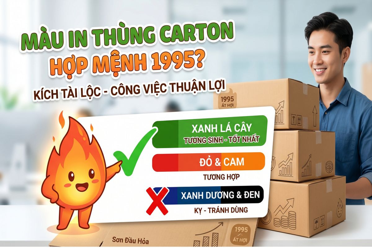 Người sinh năm 1995 chọn màu in thùng carton nào phù hợp?