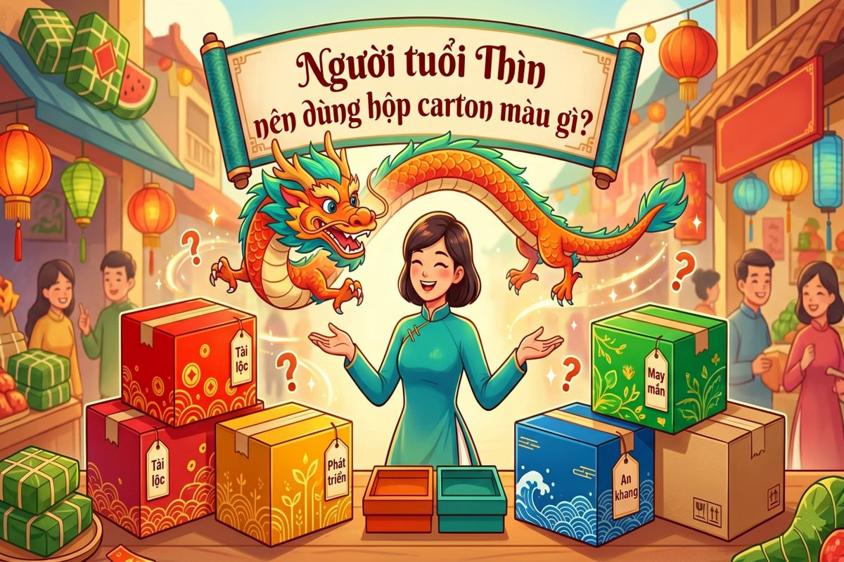 Người tuổi Thìn nên dùng hộp carton màu gì