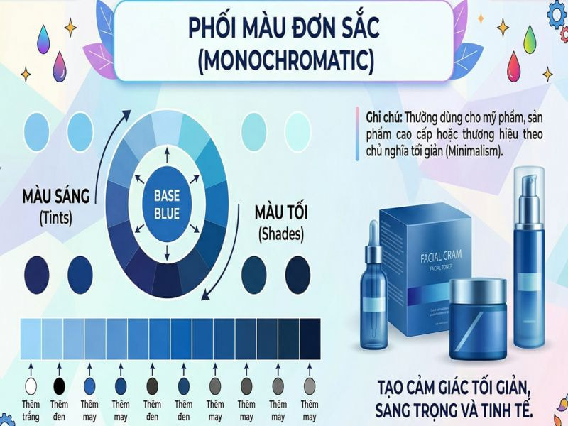 Phối màu đơn sắc (Monochromatic)