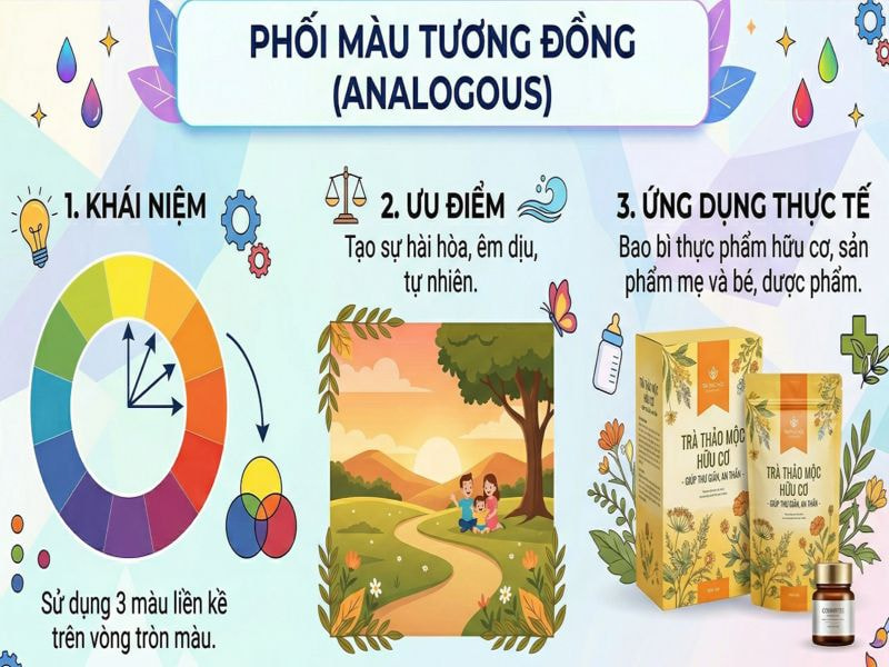 Phối màu tương đồng (Analogous)