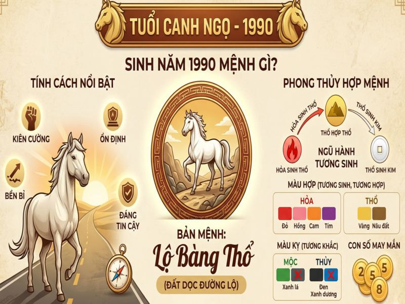 Sinh năm 1990 (Canh Ngọ) mệnh gì?