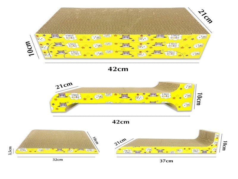Bàn cào móng cho mèo bằng carton kích thước 42x21x10cm